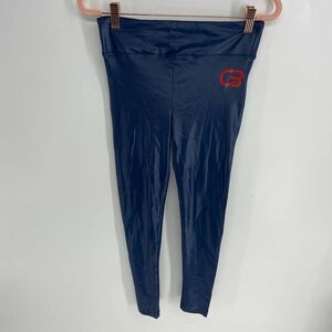 Koral navy blue shimmer red GB logo cropped Midrise womens m